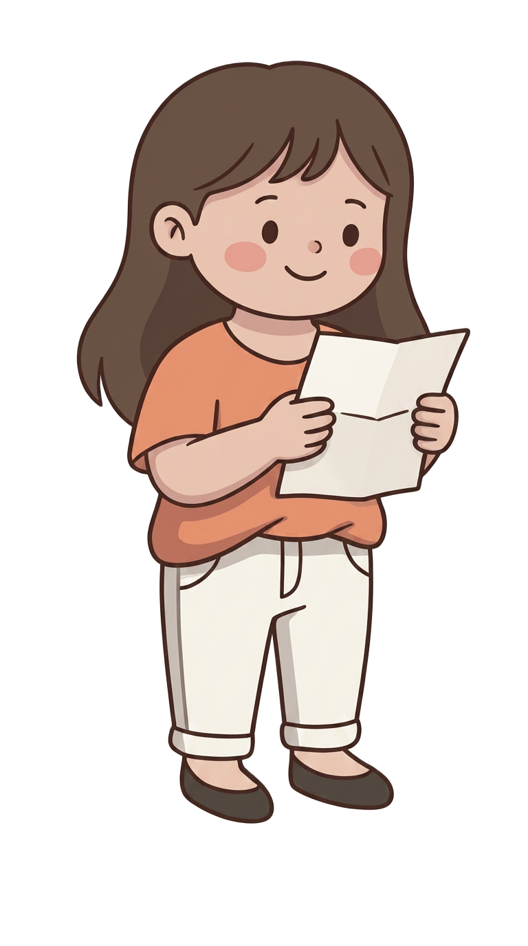 doodle illustration of Aashna reading The Unpacked Memo