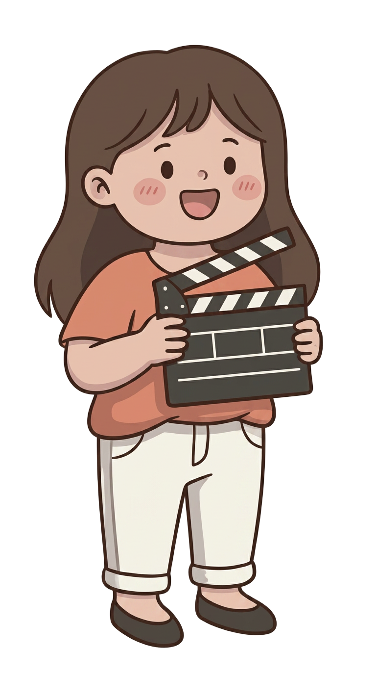 doodle illustration of Aashna pointing at the subscribe button